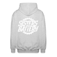 SPOD Unisex Kapuzenjacke Hellgrau meliert / S Sisters of Battery - Unisex Kaputzenjacke E-Bike-Community