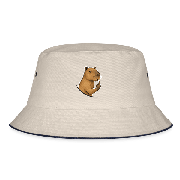 Spreadconnect Fischerhut Natur/Navy / S/M (Caps) Freches Capybara - Fischerhut E-Bike-Community