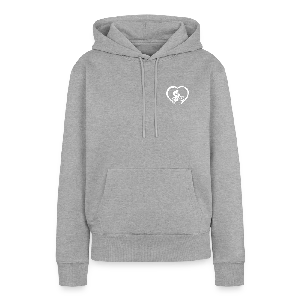 Spreadconnect Frauen Premium Hoodie Grau meliert / XS Love 2 Ride / ❤️ Frauen Premium Hoodie E-Bike-Community