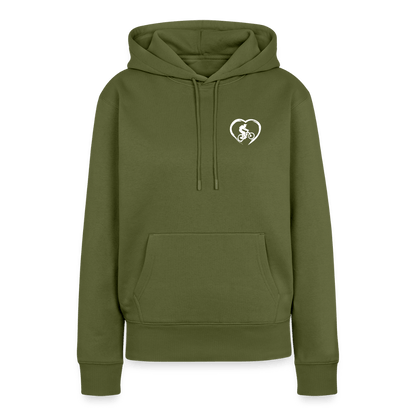 Spreadconnect Frauen Premium Hoodie Khaki / XS Love 2 Ride / ❤️ Frauen Premium Hoodie E-Bike-Community