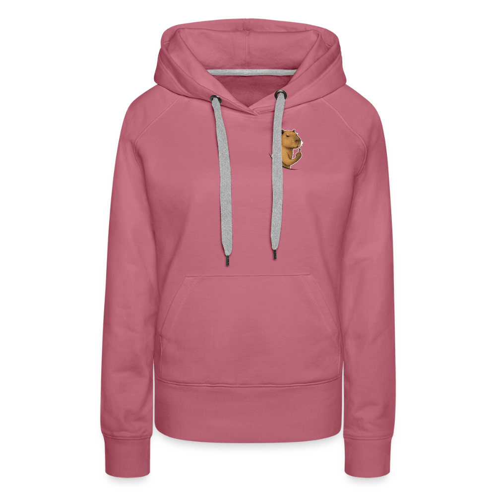 Spreadconnect Frauen Premium Hoodie Malve / XS Freches Capybara - Frauen Premium Hoodie E-Bike-Community