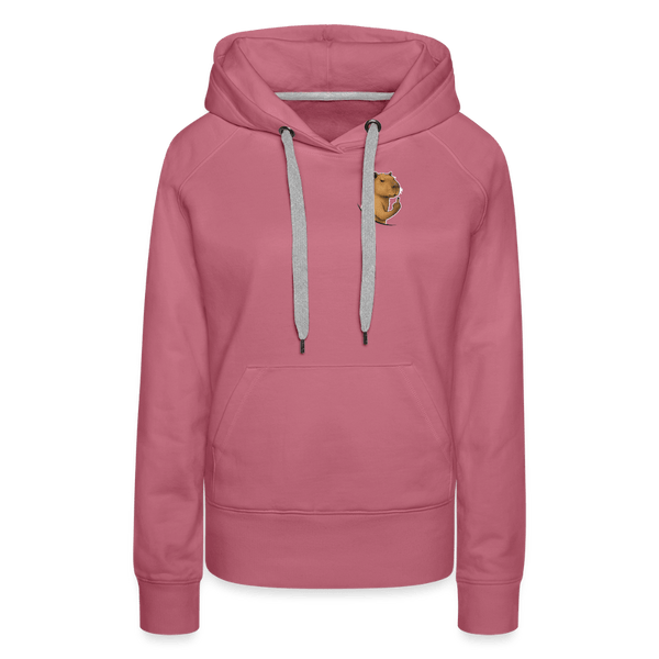 Spreadconnect Frauen Premium Hoodie Malve / XS Freches Capybara - Frauen Premium Hoodie E-Bike-Community