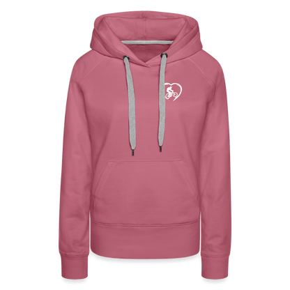 Spreadconnect Frauen Premium Hoodie Malve / XS Love 2 Ride / ❤️ Frauen Premium Hoodie E-Bike-Community