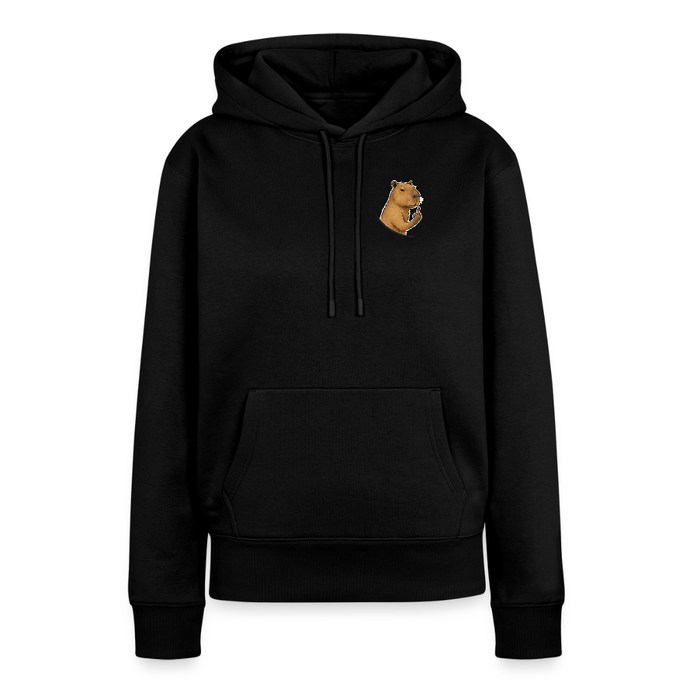 Spreadconnect Frauen Premium Hoodie Schwarz / XS Freches Capybara - Frauen Premium Hoodie E-Bike-Community
