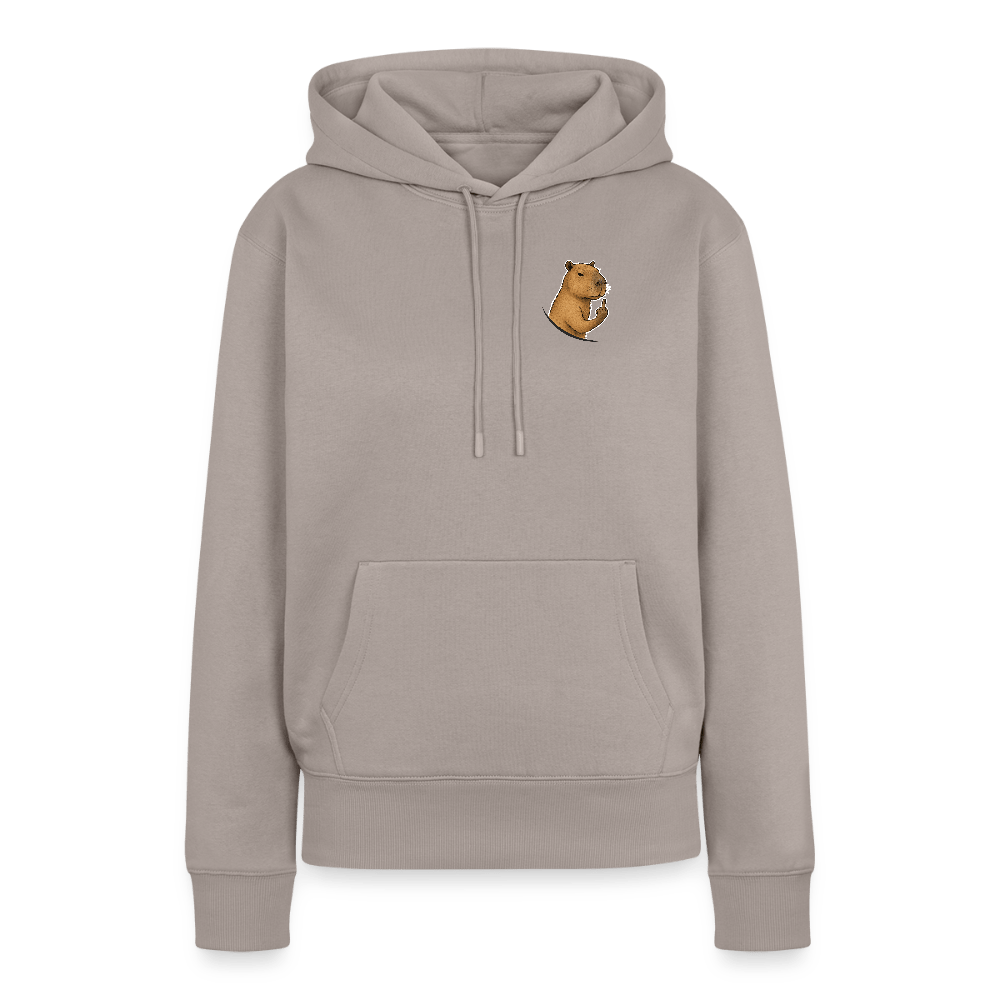 Spreadconnect Frauen Premium Hoodie Taupe / XS Freches Capybara - Frauen Premium Hoodie E-Bike-Community