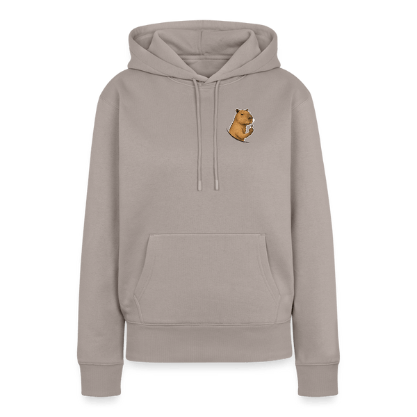 Spreadconnect Frauen Premium Hoodie Taupe / XS Freches Capybara - Frauen Premium Hoodie E-Bike-Community