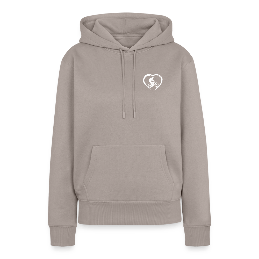Spreadconnect Frauen Premium Hoodie Taupe / XS Love 2 Ride / ❤️ Frauen Premium Hoodie E-Bike-Community