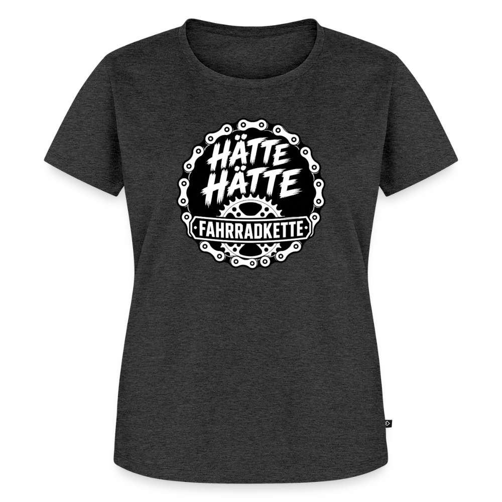 Spreadconnect Frauen Premium T-Shirt Anthrazit meliert / XS HÄTTE HÄTTE FAHRRADKETTE - Frauen Premium T-Shirt E-Bike-Community