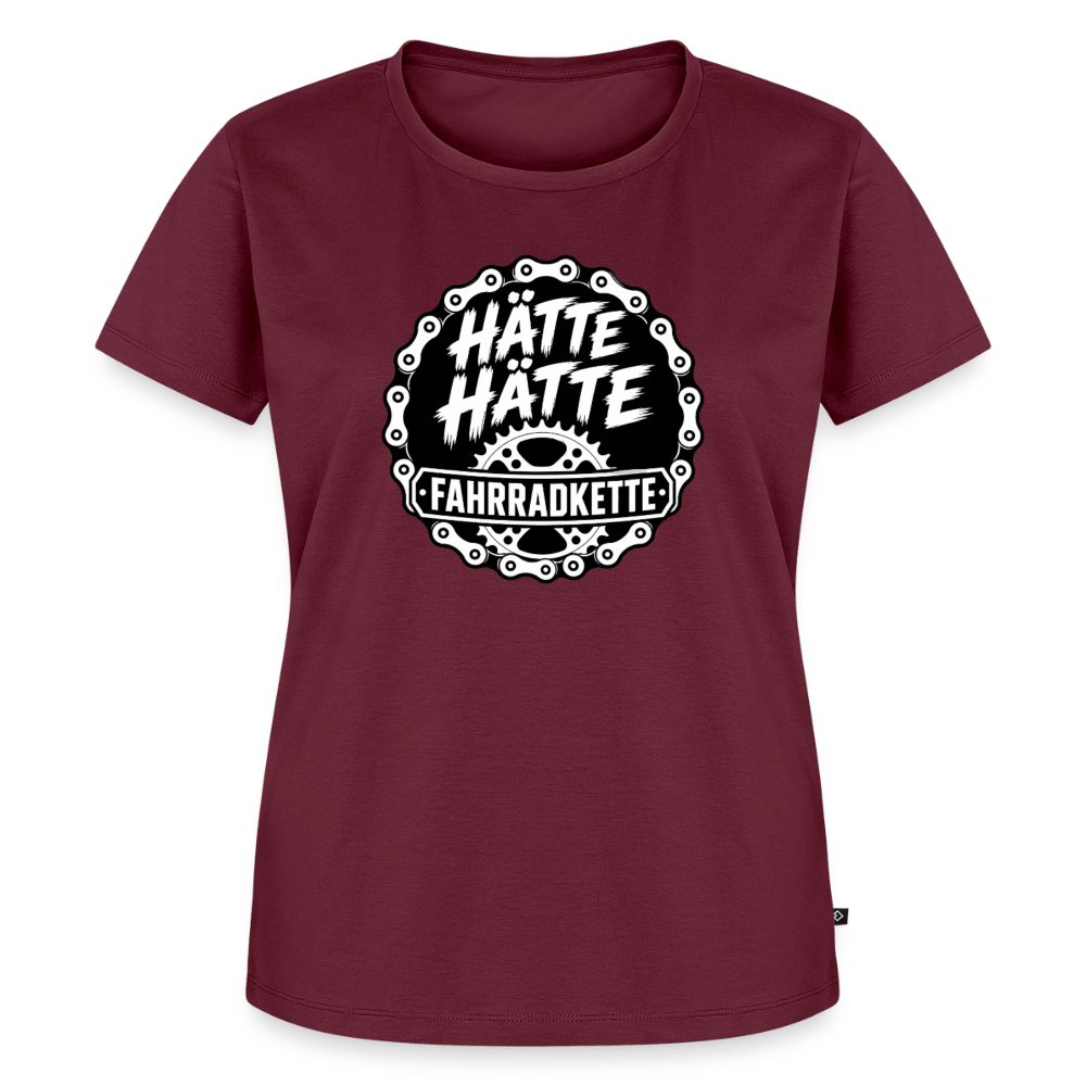 Spreadconnect Frauen Premium T-Shirt Burgunderrot / XS HÄTTE HÄTTE FAHRRADKETTE - Frauen Premium T-Shirt E-Bike-Community