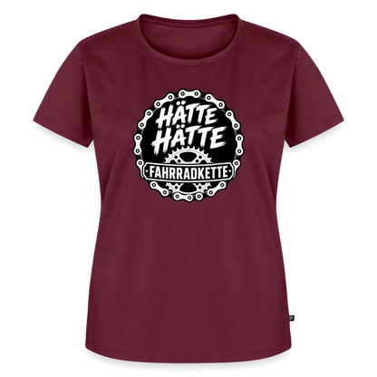 Spreadconnect Frauen Premium T-Shirt Burgunderrot / XS HÄTTE HÄTTE FAHRRADKETTE - Frauen Premium T-Shirt E-Bike-Community