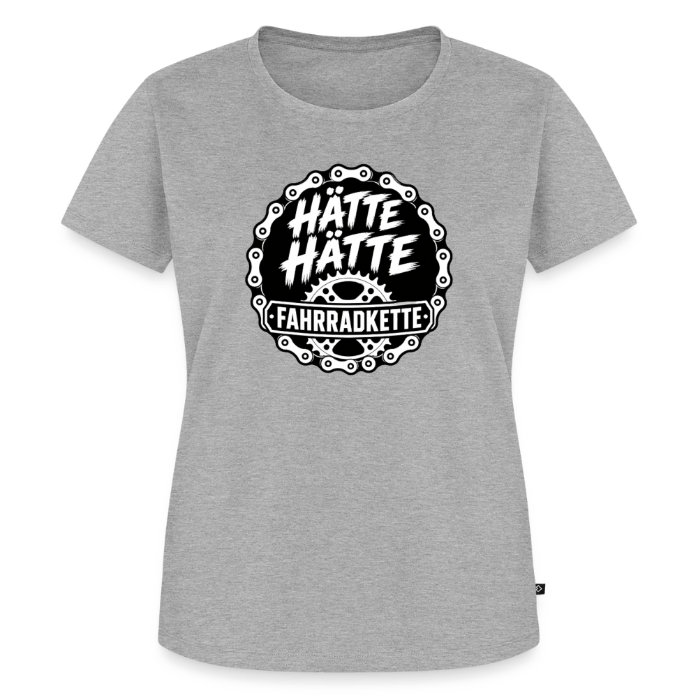 Spreadconnect Frauen Premium T-Shirt Grau meliert / XS HÄTTE HÄTTE FAHRRADKETTE - Frauen Premium T-Shirt E-Bike-Community