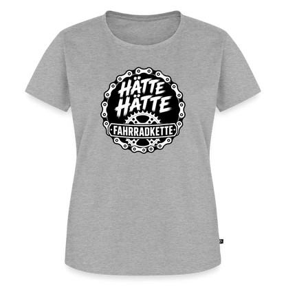 Spreadconnect Frauen Premium T-Shirt Grau meliert / XS HÄTTE HÄTTE FAHRRADKETTE - Frauen Premium T-Shirt E-Bike-Community
