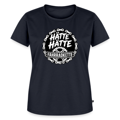 Spreadconnect Frauen Premium T-Shirt Navy / XS HÄTTE HÄTTE FAHRRADKETTE - Frauen Premium T-Shirt E-Bike-Community