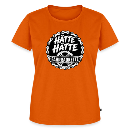 Spreadconnect Frauen Premium T-Shirt Orange / XS HÄTTE HÄTTE FAHRRADKETTE - Frauen Premium T-Shirt E-Bike-Community