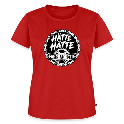 Spreadconnect Frauen Premium T-Shirt Rot / XS HÄTTE HÄTTE FAHRRADKETTE - Frauen Premium T-Shirt E-Bike-Community