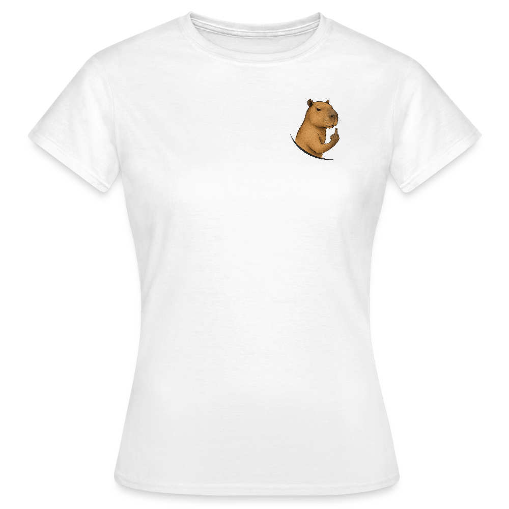 Spreadconnect Frauen T-Shirt Weiß / S Freches Capybara - Frauen T-Shirt E-Bike-Community
