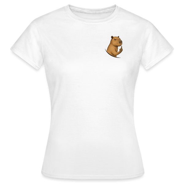 Spreadconnect Frauen T-Shirt Weiß / S Freches Capybara - Frauen T-Shirt E-Bike-Community