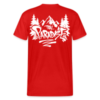 Spreadconnect Männer Gildan Heavy T-Shirt Rot / S Trail Paradise - 5XL - Gildan Workwear E-Bike-Community