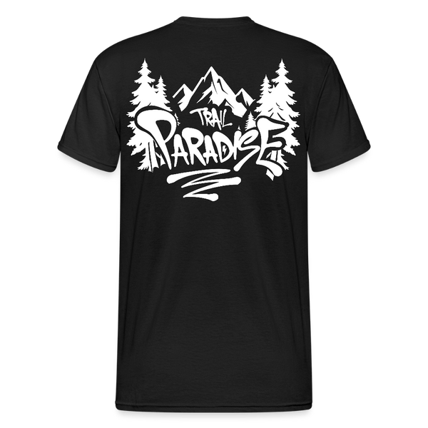 Spreadconnect Männer Gildan Heavy T-Shirt Schwarz / S Trail Paradise - 5XL - Gildan Workwear E-Bike-Community