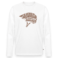 Spreadconnect Männer Premium Bio Langarmshirt Lieber Helmfrisur statt Schädelfraktur - Männer Premium Bio Langarmshirt E-Bike-Community