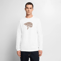 Spreadconnect Männer Premium Bio Langarmshirt Weiß / XS Lieber Helmfrisur statt Schädelfraktur - Männer Premium Bio Langarmshirt E-Bike-Community
