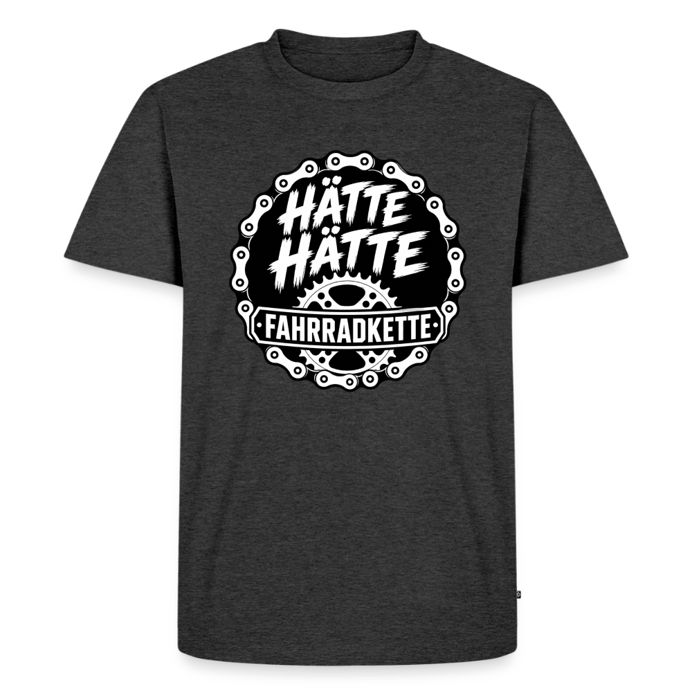 Spreadconnect Männer Premium T-Shirt | Spreadshirt 812 Anthrazit meliert / XS HÄTTE HÄTTE FAHRRADKETTE - Männer Premium T-Shirt E-Bike-Community