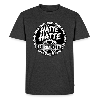 Spreadconnect Männer Premium T-Shirt | Spreadshirt 812 Anthrazit meliert / XS HÄTTE HÄTTE FAHRRADKETTE - Männer Premium T-Shirt E-Bike-Community