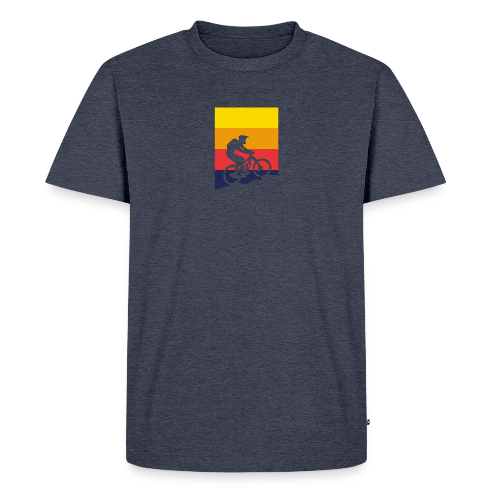 Spreadconnect Männer Premium T-Shirt | Spreadshirt 812 Jeansblau / S Bunter E-Biker - Männer Premium T-Shirt E-Bike-Community