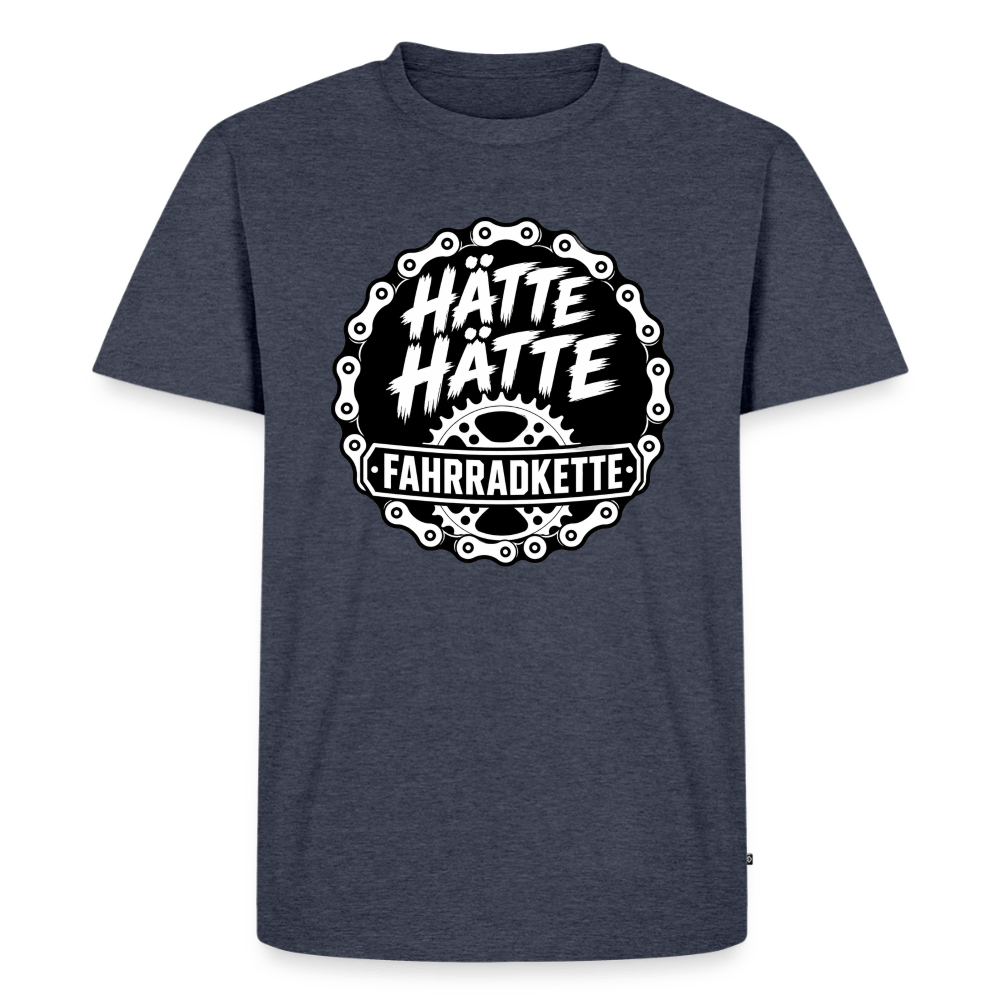 Spreadconnect Männer Premium T-Shirt | Spreadshirt 812 Jeansblau / XS HÄTTE HÄTTE FAHRRADKETTE - Männer Premium T-Shirt E-Bike-Community