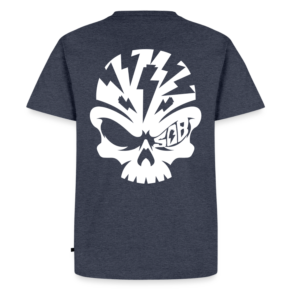 Spreadconnect Männer Premium T-Shirt | Spreadshirt 812 Jeansblau / XS Skullhead - Flexfolie - Männer Premium T-Shirt E-Bike-Community