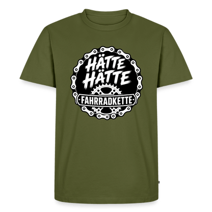 Spreadconnect Männer Premium T-Shirt | Spreadshirt 812 Khaki / XS HÄTTE HÄTTE FAHRRADKETTE - Männer Premium T-Shirt E-Bike-Community