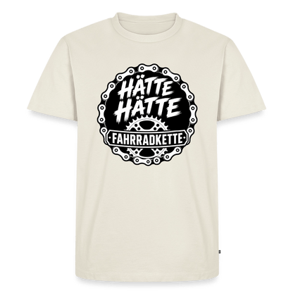 Spreadconnect Männer Premium T-Shirt | Spreadshirt 812 Naturweiß / XS HÄTTE HÄTTE FAHRRADKETTE - Männer Premium T-Shirt E-Bike-Community