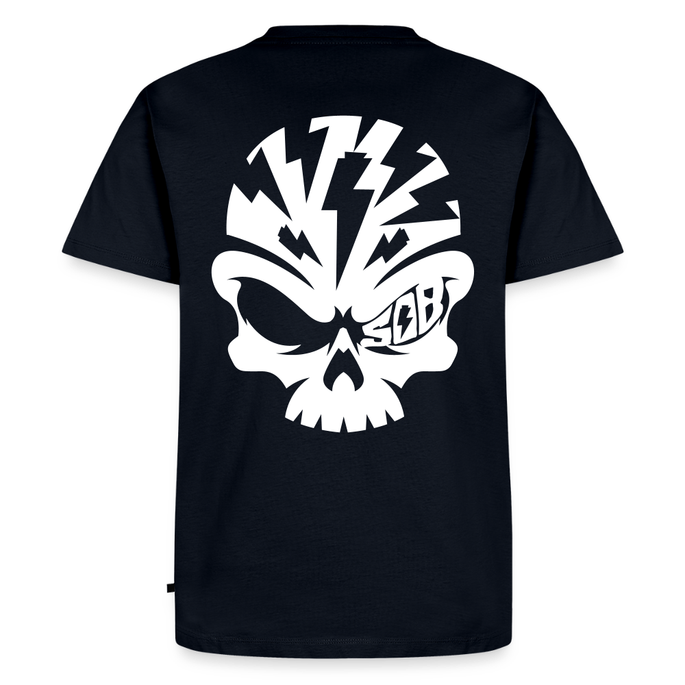 Spreadconnect Männer Premium T-Shirt | Spreadshirt 812 Navy / XS Skullhead - Flexfolie - Männer Premium T-Shirt E-Bike-Community
