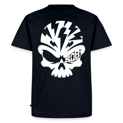 Spreadconnect Männer Premium T-Shirt | Spreadshirt 812 Navy / XS Skullhead - Flexfolie - Männer Premium T-Shirt E-Bike-Community