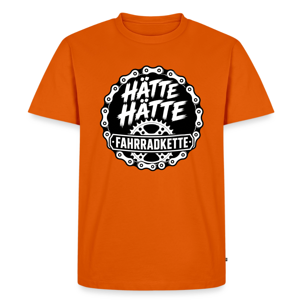 Spreadconnect Männer Premium T-Shirt | Spreadshirt 812 Orange / XS HÄTTE HÄTTE FAHRRADKETTE - Männer Premium T-Shirt E-Bike-Community