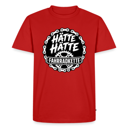 Spreadconnect Männer Premium T-Shirt | Spreadshirt 812 Rot / XS HÄTTE HÄTTE FAHRRADKETTE - Männer Premium T-Shirt E-Bike-Community