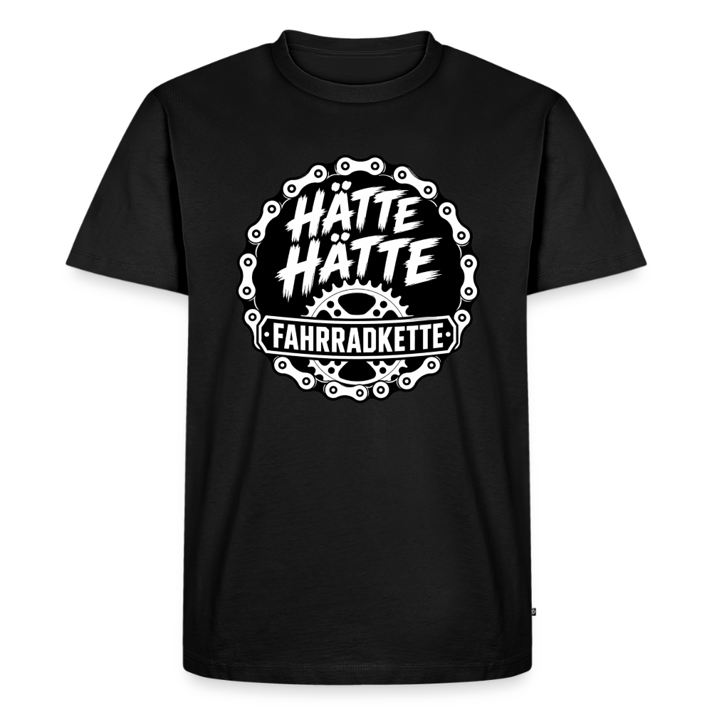 Spreadconnect Männer Premium T-Shirt | Spreadshirt 812 Schwarz / XS HÄTTE HÄTTE FAHRRADKETTE - Männer Premium T-Shirt E-Bike-Community