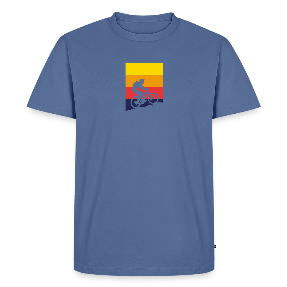 Spreadconnect Männer Premium T-Shirt | Spreadshirt 812 Taubenblau / S Bunter E-Biker - Männer Premium T-Shirt E-Bike-Community