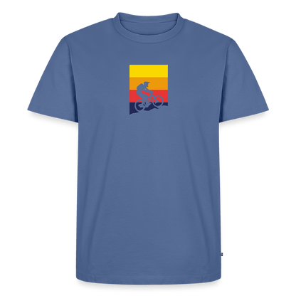 Spreadconnect Männer Premium T-Shirt | Spreadshirt 812 Taubenblau / S Bunter E-Biker - Männer Premium T-Shirt E-Bike-Community