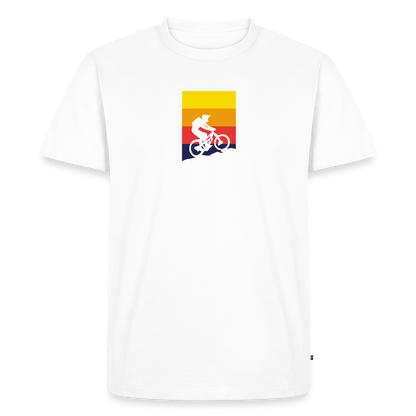 Spreadconnect Männer Premium T-Shirt | Spreadshirt 812 Weiß / S Bunter E-Biker - Männer Premium T-Shirt E-Bike-Community