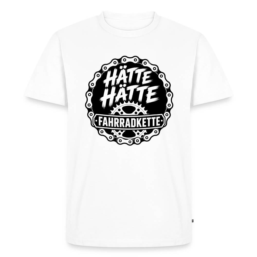 Spreadconnect Männer Premium T-Shirt | Spreadshirt 812 Weiß / XS HÄTTE HÄTTE FAHRRADKETTE - Männer Premium T-Shirt E-Bike-Community