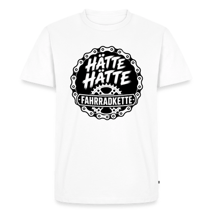 Spreadconnect Männer Premium T-Shirt | Spreadshirt 812 Weiß / XS HÄTTE HÄTTE FAHRRADKETTE - Männer Premium T-Shirt E-Bike-Community