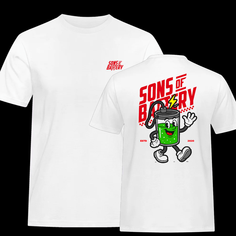 Spreadconnect Männer Workwear T-Shirt Batt Boy - Männer Workwear T-Shirt E-Bike-Community