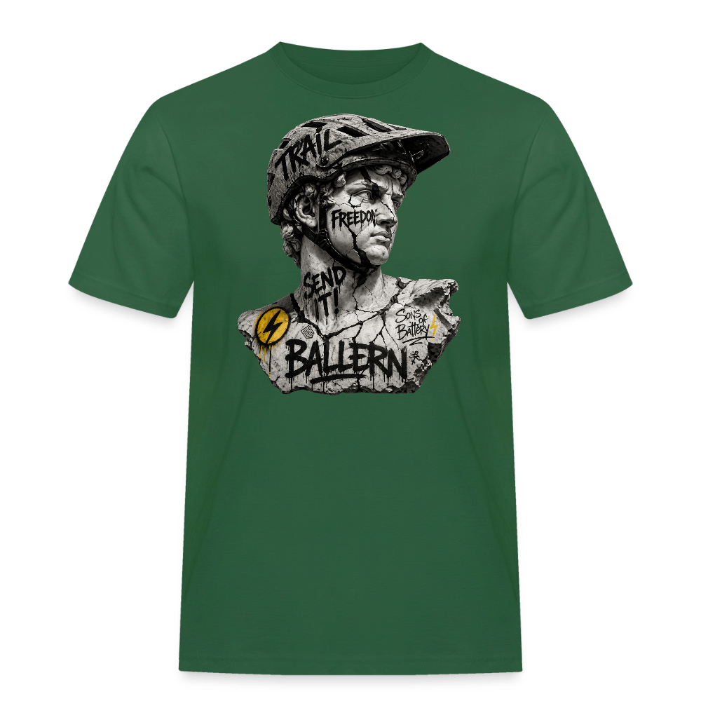 Spreadconnect Männer Workwear T-Shirt Flaschengrün / S BALLERN! - ANCIENT - Männer Workwear T-Shirt E-Bike-Community