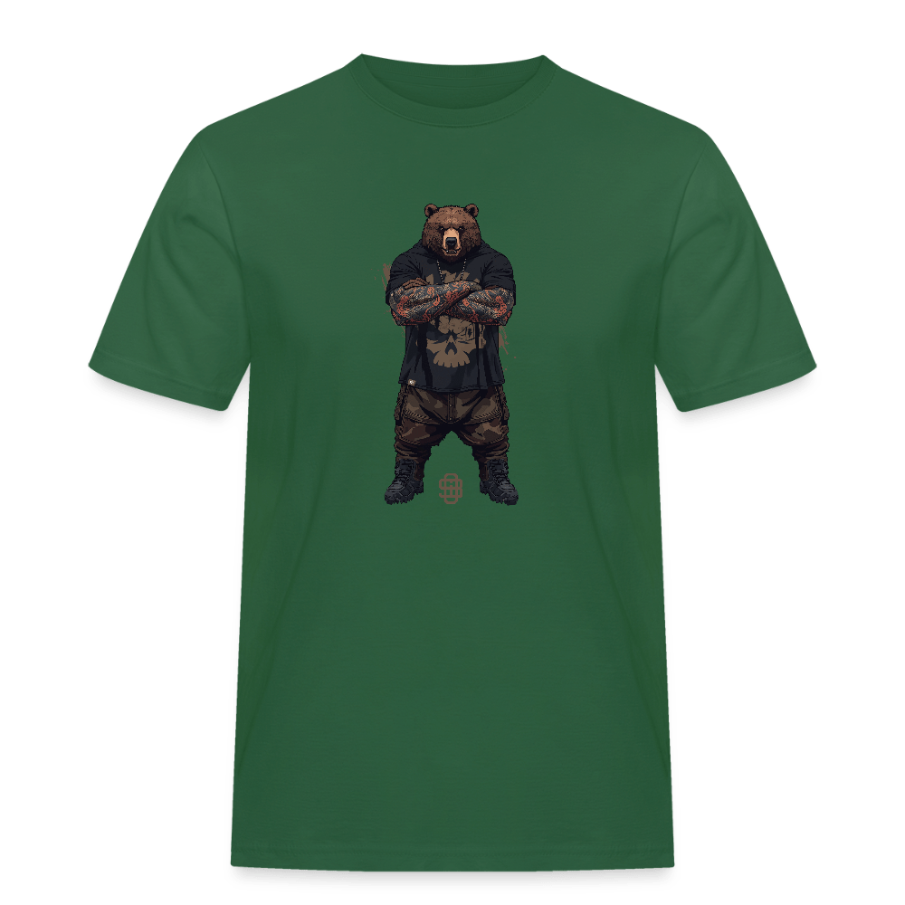 Spreadconnect Männer Workwear T-Shirt Flaschengrün / S Flex Bear - Männer Workwear T-Shirt E-Bike-Community
