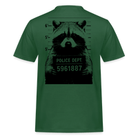 Spreadconnect Männer Workwear T-Shirt Flaschengrün / S Freches Capybara - Gegner Waschbär - Männer Workwear T-Shirt E-Bike-Community