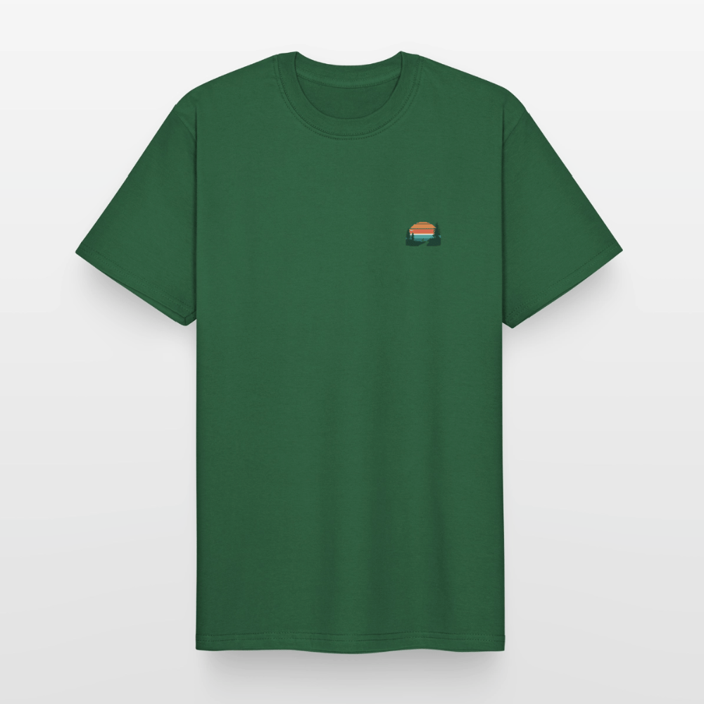 Spreadconnect Männer Workwear T-Shirt Flaschengrün / S Memories Made between Trails - Männer Workwear T-Shirt E-Bike-Community