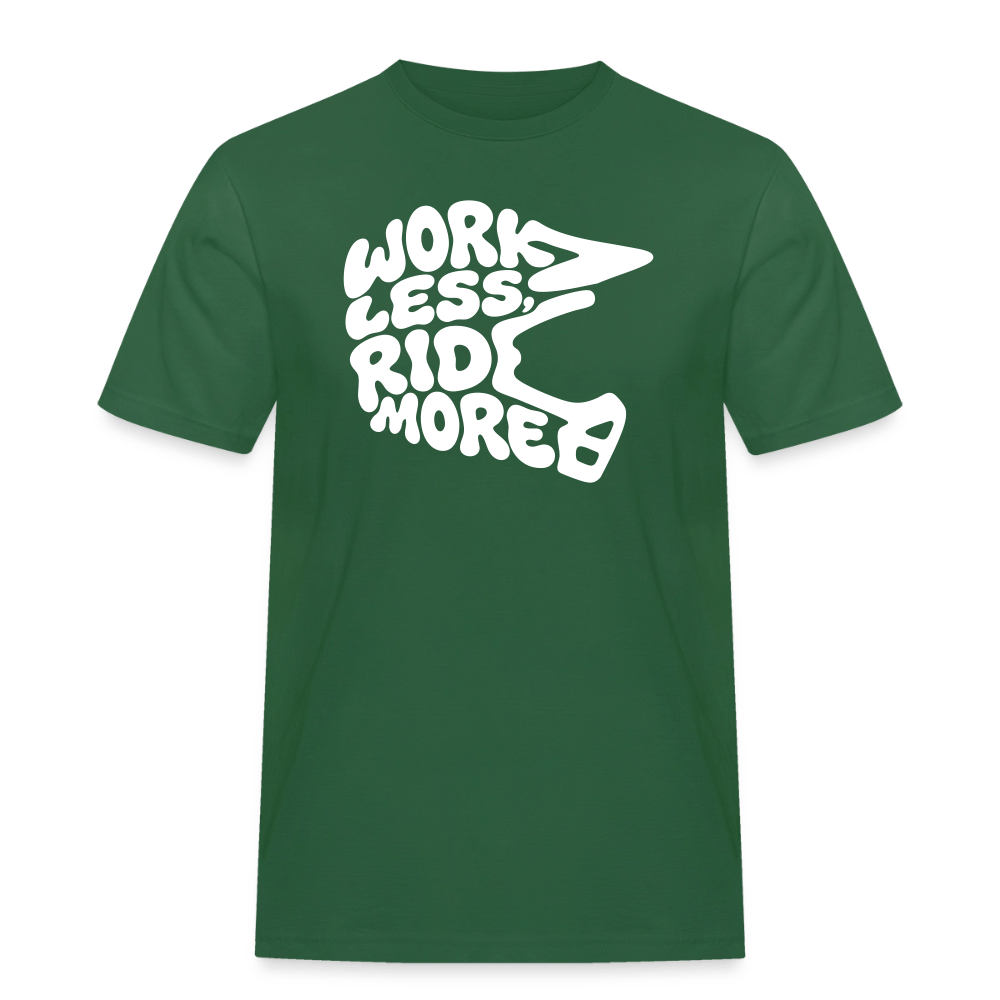 Spreadconnect Männer Workwear T-Shirt Flaschengrün / S WORK LESS, RIDE MORE - Männer Workwear T-Shirt E-Bike-Community