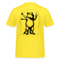 Spreadconnect Männer Workwear T-Shirt Gelb / S Das vitruvianische freche Capybara - Männer Workwear T-Shirt E-Bike-Community