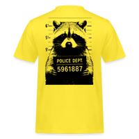 Spreadconnect Männer Workwear T-Shirt Gelb / S Freches Capybara - Gegner Waschbär - Männer Workwear T-Shirt E-Bike-Community
